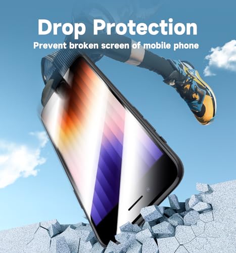 Image of MAGIC JOHN 2 Pack Screen Protector for iPhone SE 3 /SE 2 (2022 /2020 Edition), iPhone7 /8 /6 Tempered Glass, Auto Dust-Elimination, Bubble Free, Easy Installation