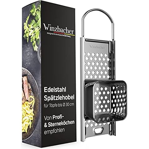 Winzbacher Edelstahl Spätzlehobel mit Teigschlitten Spülmaschinenfest Cover