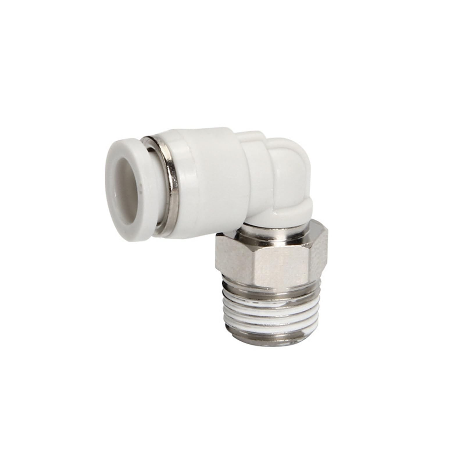 Connecteur micro pneumatique coudé de précision pour circuits filetés
