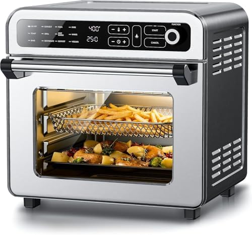 18QT Air Fryer Toaster Oven Combo, 12-in-1 Large Convection Airfr...