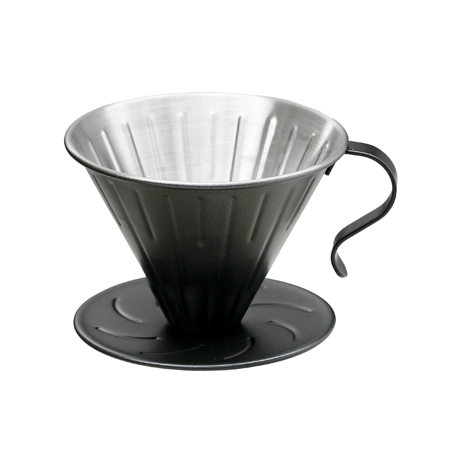 APGLSXY Manual Coffee Dripper Cone 304 Stainless Steel Hand Brew Filter Holder with Handle and Stable Base for Home Brewing Hand Drip Coffee Dripper Stainless Steel Cone Manual Brew Home Kitchen