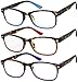Reading Glasses Set of 3 Great Value Spring Hinge Readers Men and Women Glasses for Reading +3