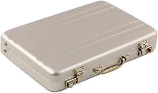 1/6 Aluminum Alloy Suitcase Briefcase Model Miniature for Doll House Accessories - Silver