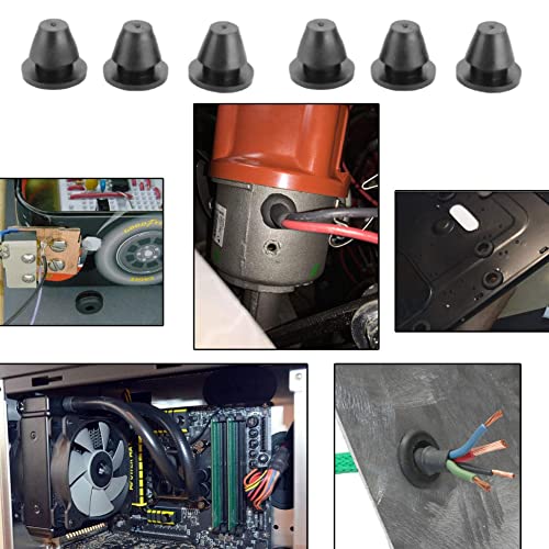 Rubber Grommets 0521-1235 0521‑1234 Yctze 6Pcs Rubber Side Cover Grommets Gasket Motorcycle Fairings Parts Accessory Flexible Desk Grommet Black Rubber Grommet Eyelet Ring Gasket Assortment #TOP3