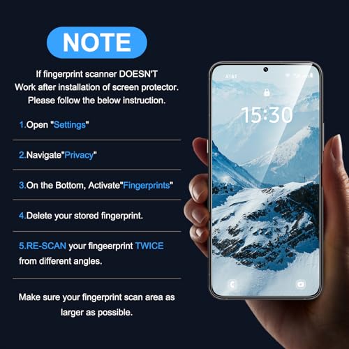 Image of Uyiton for Samsung Galaxy S22+ Plus Screen Protector UnBreak-Glass | Ultrasonic Fingerprint Support Auto-Alignment Frame Scratch-Resistant Bubble-Free S22+ Screen Protector, 2 Pack