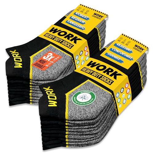 SOXCO 10 Pares Calcetines Tobilleros Hombre Trabajo Calcetines