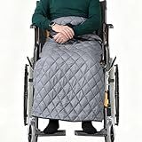 Rollstuhl Decke, Winter Verdickte Wärme Rollstuhldecke für Erwachsene, Winddichte Outdoor Erwachsene Rollstuhldecke Beindecke Kniedecke, Decke für Rollstuhlfahrer (Grau)