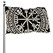 N/A Wikinger Design Magischer Runenkompass Vegvisir Durable Hof Garten Flaggen saisonale Home Deko für Innen und Außen (12,4 x 18,4 cm)