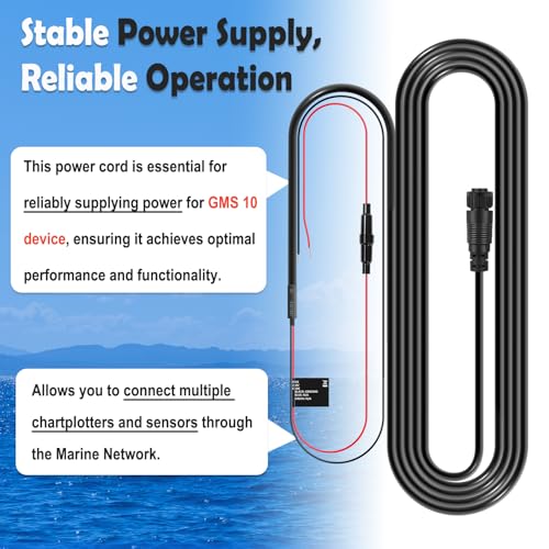 Cable de alimentación de 7 pines evita caídas de red en Garmin GMS 10 marino 3