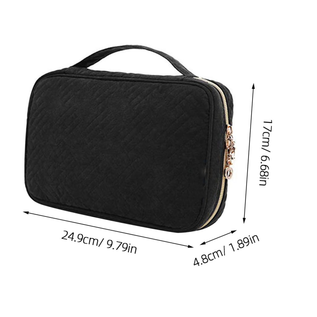 Portagioie da Viaggio Multifunzione, Organizer Leggero in Nylon Nero