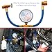 LIYYOO R134a AC Refrigerant Recharge Hose Kit, with Measuring Pressure Gauge and 1/2’’ Acme Can Opener Tap Dispensing Valve Fit for Car AC Air Conditioning Refrigerant Charging