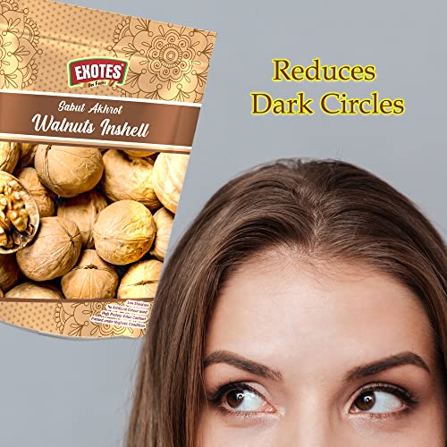 Image of Exotes Popular Inshell Walnuts Pouch, 250 g (Pack of 2)