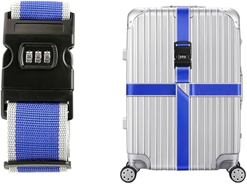 Xfsrg Cinghia Bagagli Arcobaleno Regolabile Combinazione Lucchetto Valigia Sicurezza Bagaglio Identificazione