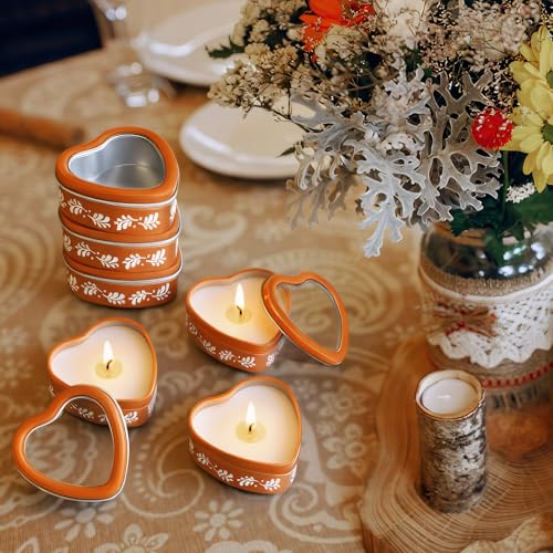 Image of Supervitae 30 Pcs Cielito Lindo Party Favor Clear Heart Shaped Tins with Lids De Barro Empty Candy Tins Gifts for Wedding Making DIY Craft(Fresh)