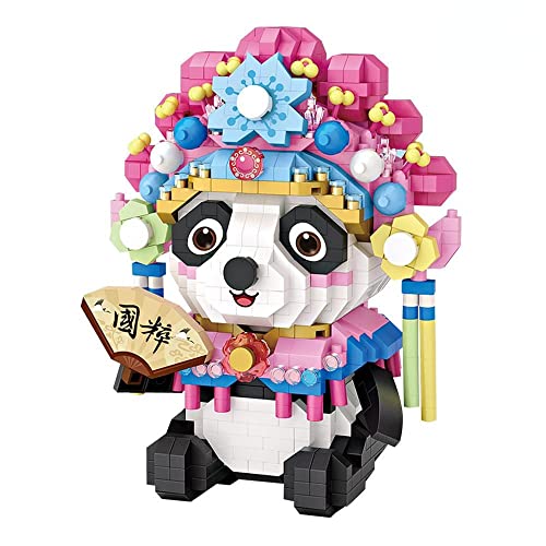 SCTCACR LOZ Mini Blocks Kids Building ToysBricks Grils Puzzle Chinese Tradition Culture Beijing Opera Panda 9265 8101 8102 8107 (9265-no Box)