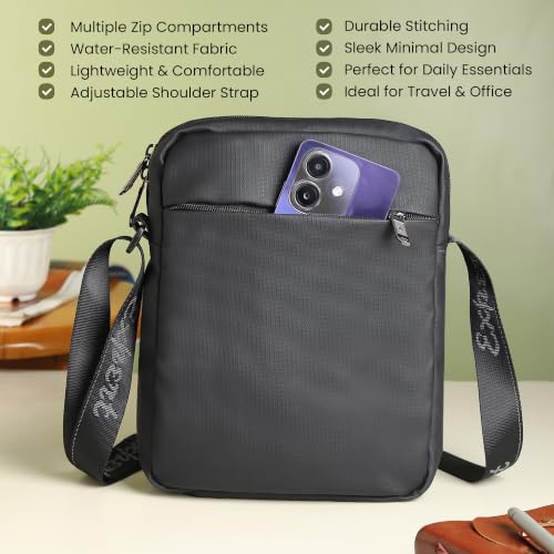 Image of Sling Bag for Men & Women- Crossbody Sling Bag for Travel, Cycling & Hiking | Waterproof Shoulder Bag with Compartment and Zipper Pockets