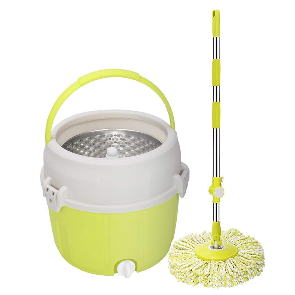 mop， Labor-Saving Bucket Stainless Steel Single Tube Mop Barrel Automatic Wood Floor