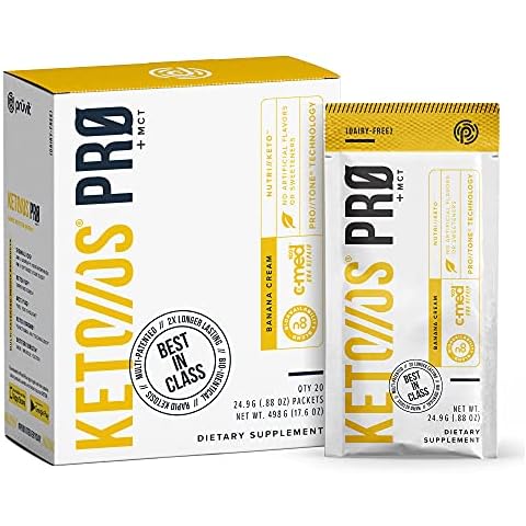 Pruvit Keto//OS Pro Banana Cream + MCT Ketones - Keto//OS Pro Supplement for Energy Boost, Better Digestion and Helps Combating The Aging Process - 20 Packets Cover