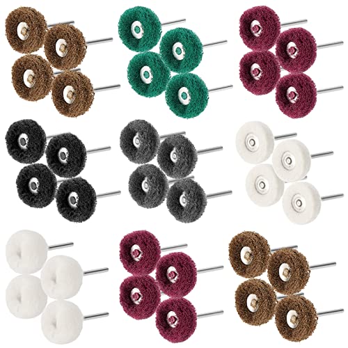 HSEAMALL Rueda pulidora abrasiva para accesorios de herramientas rotativas , paquete de 140