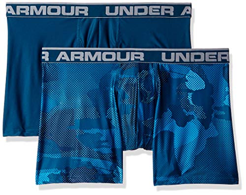 Under Armour Men's O-Series 6in Boxerjock 2pk novelty, Deceit (439)/Techno Teal, Small