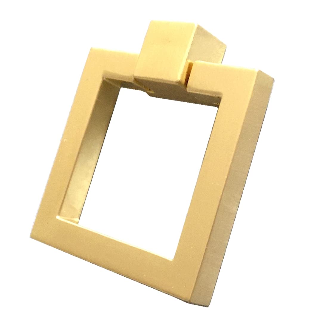 HAOJIazx Brushed Gold Square Ring Drawer Knob Single Drop Pull Rings Knob Drawer Pull Pendant Dresser Pull Handles (NO.189)