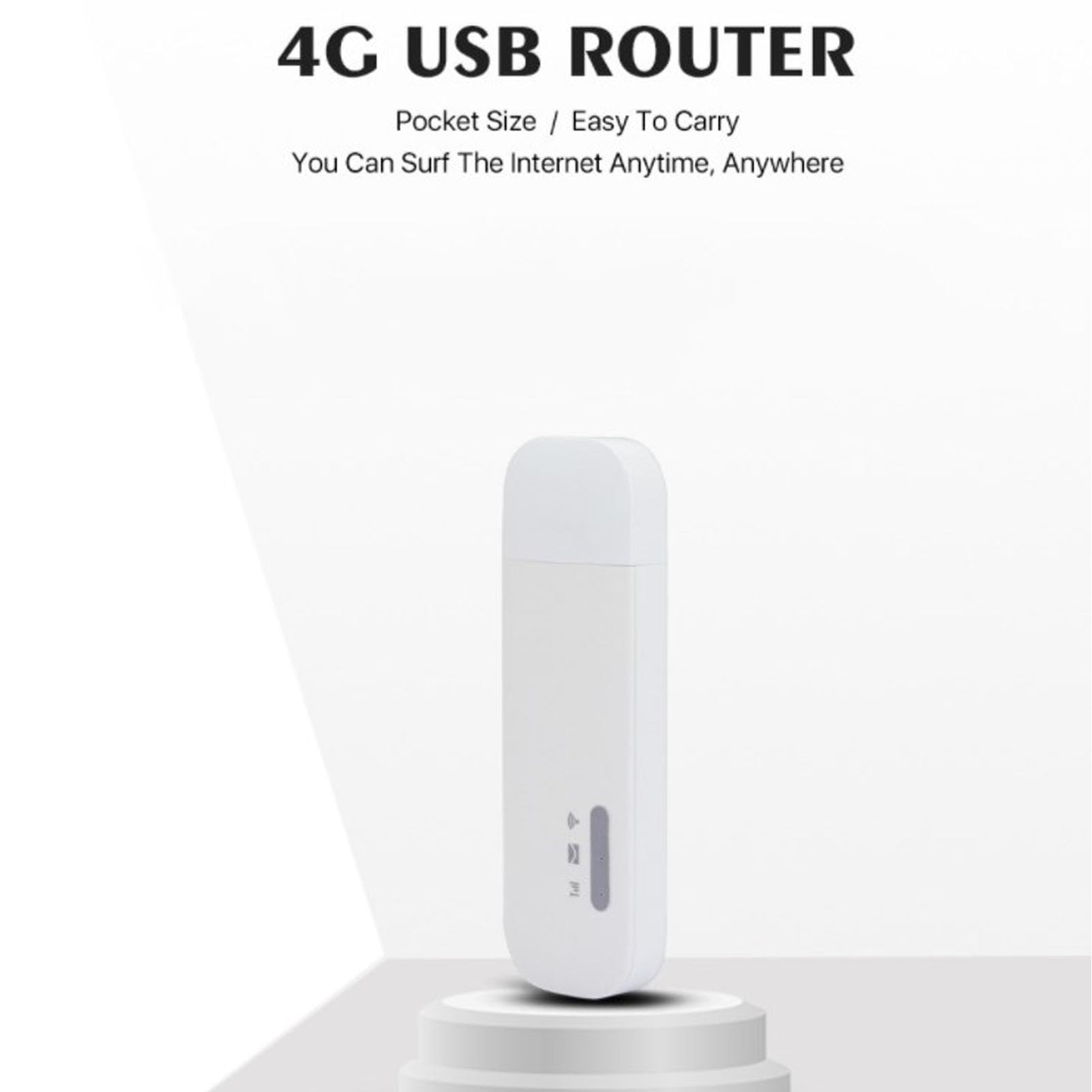 Przenośny Hotspot Wi-Fi 4G USB, Szybkie Szyfrowanie 150 Mb/s, w Podróży, 10 Użytkowników, Biały