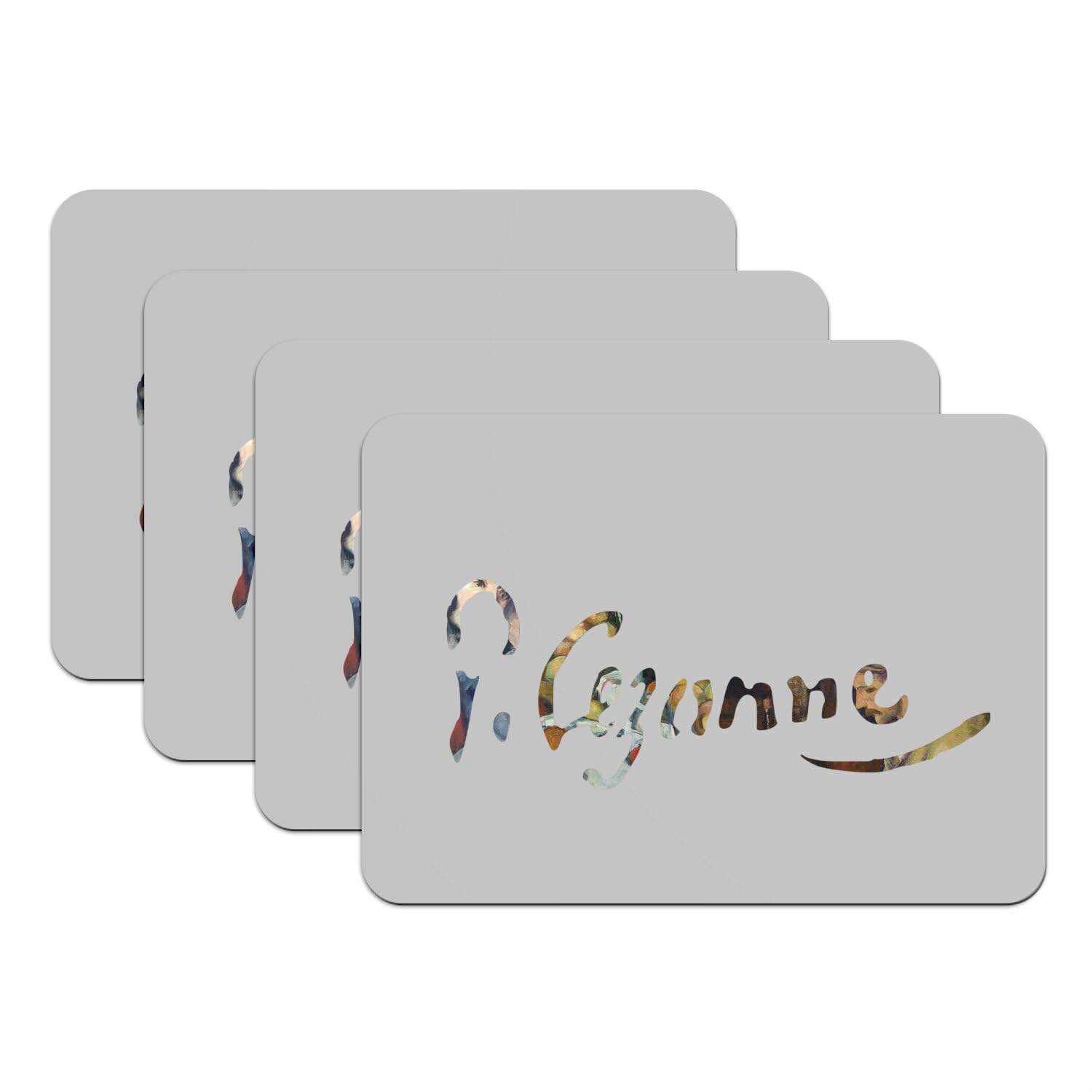 Sets de table Cezanne antidérapants gris pour protéger la table des rayures et taches