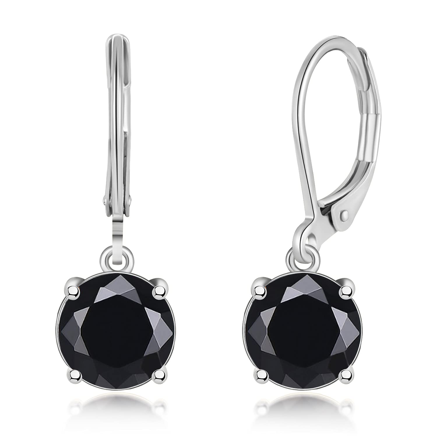 CiNily Leverback Dangle Earrings Created Crystal Drop Earrings Gold Plated Jewelry Gift for Women Girls 8mm