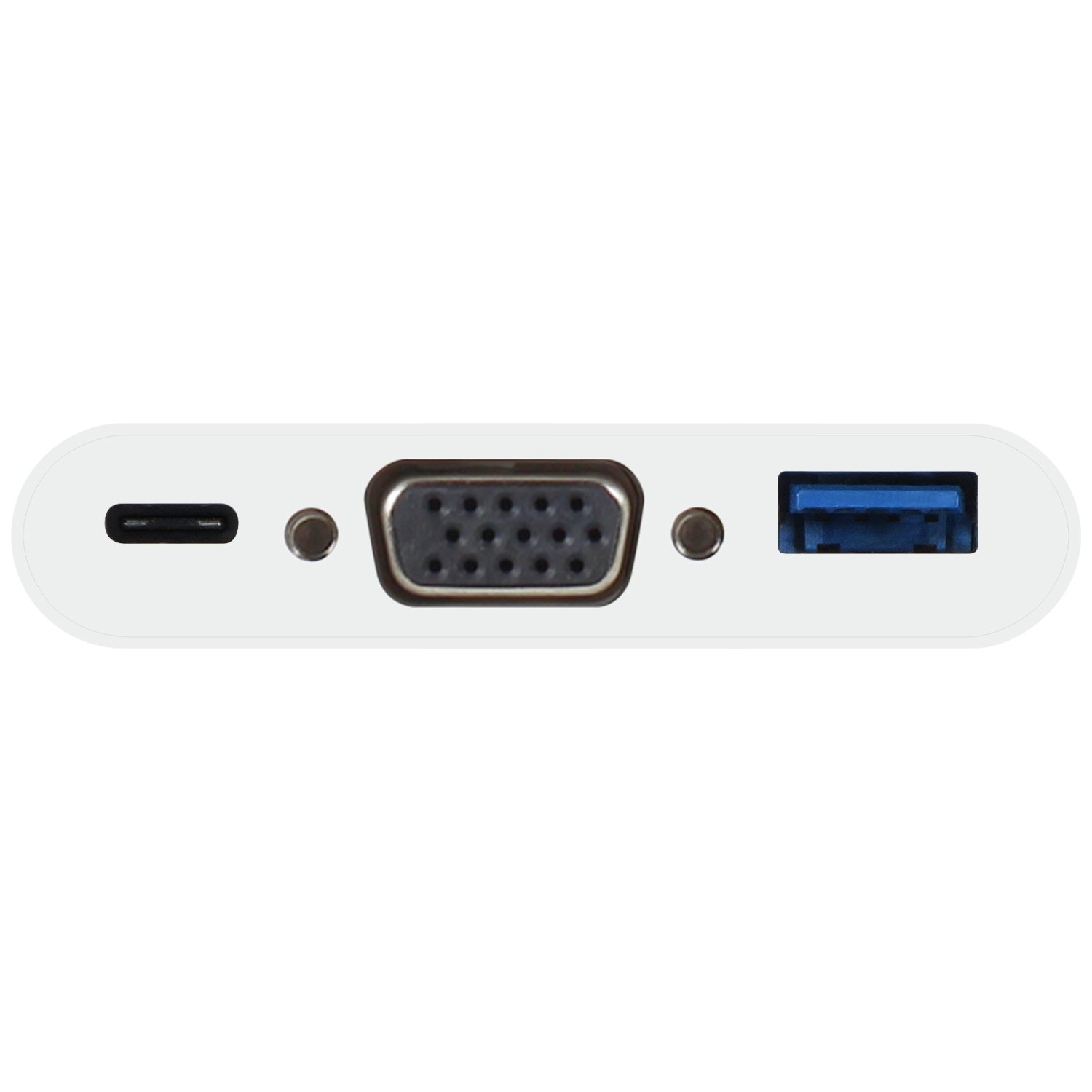 Macally UCVGA, USB-C to VGA multiport adapter, Blanc