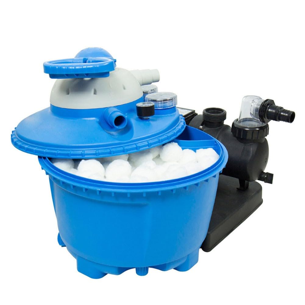 EasyByMall Balles filtrantes de piscine de rechange en fibre pour filtres à sable de piscine, médias de filtration réutilisables de 40 mm, 500 g