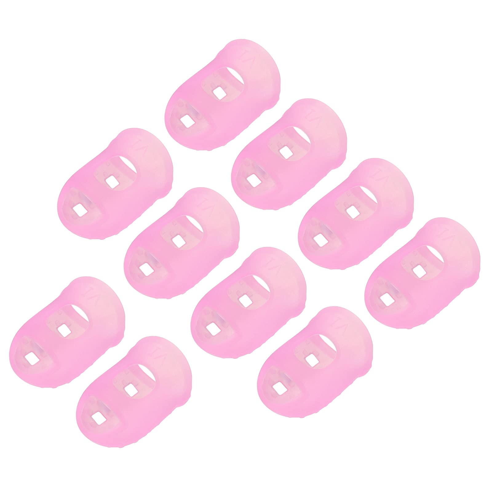 YOKIVE 10 Pcs Fingertip Protector Silicone Fingertip Covers | Protect Fingers, Great for Playing Guitar, Sewing, Cutting (Pink, 30mm/1.2-inch)