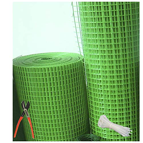 Image of SAI PRASEEDA PVC Coated Weld Wire Garden Fencing Iron net with12MM Anti Bird 3feet /30feet Netting Uv Stablized with 6 Months Guarantee Free 1 Cutter,100 PVC Wire Tags