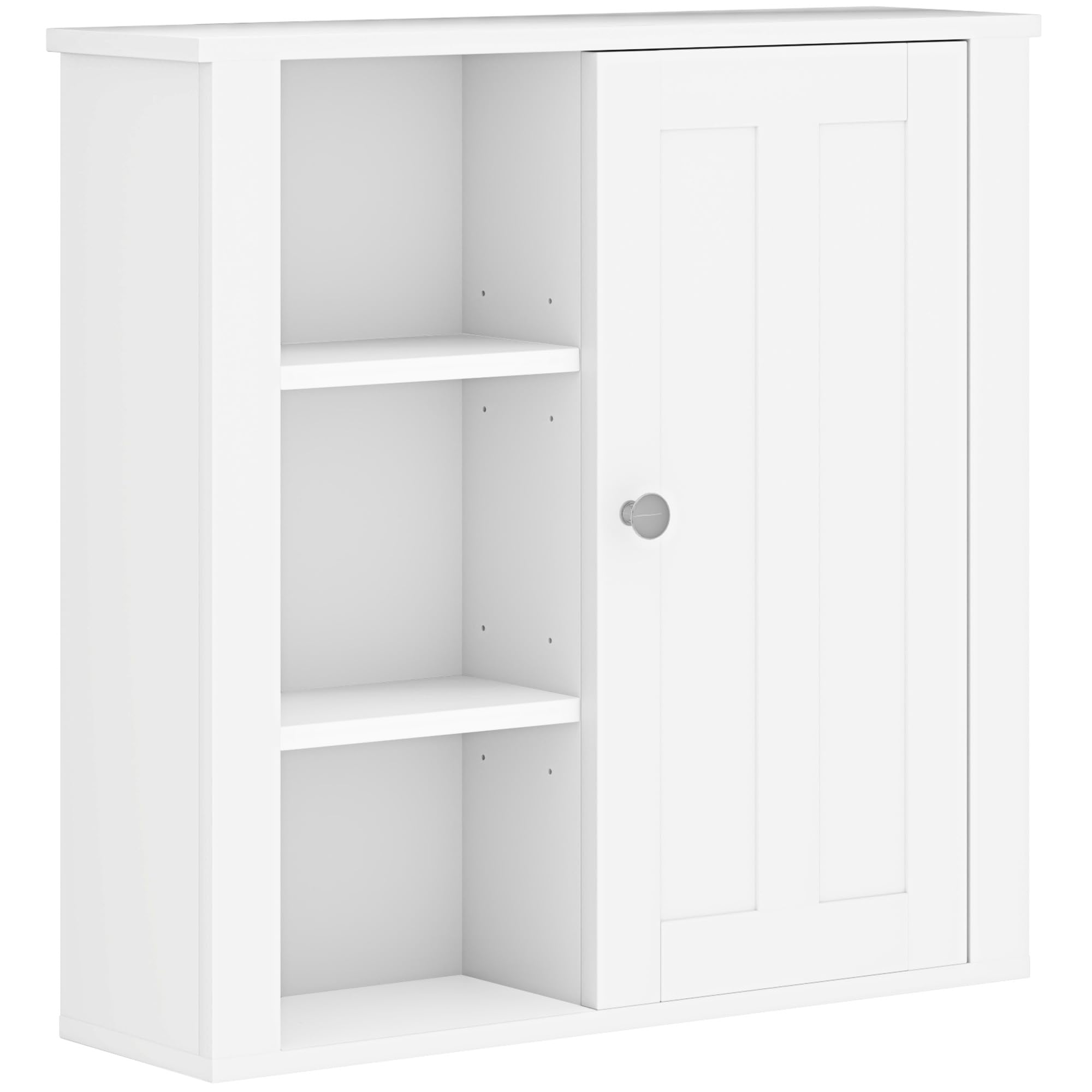 Homcom Modern Wall Mounted Bathroom Cabinet With Adjustable ShelvesWhite from B&Q
