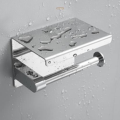 NEECS Portarotolo da Cucina Autoadesivo per Montaggio a Parete Portarotolo per Carta igienica Portasciugamani da Bagno in Acciaio Inossidabile