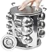 BUYGOO Especiero Giratorio Cocina con 12 Botes para Especias Originales Acero Inoxidable...