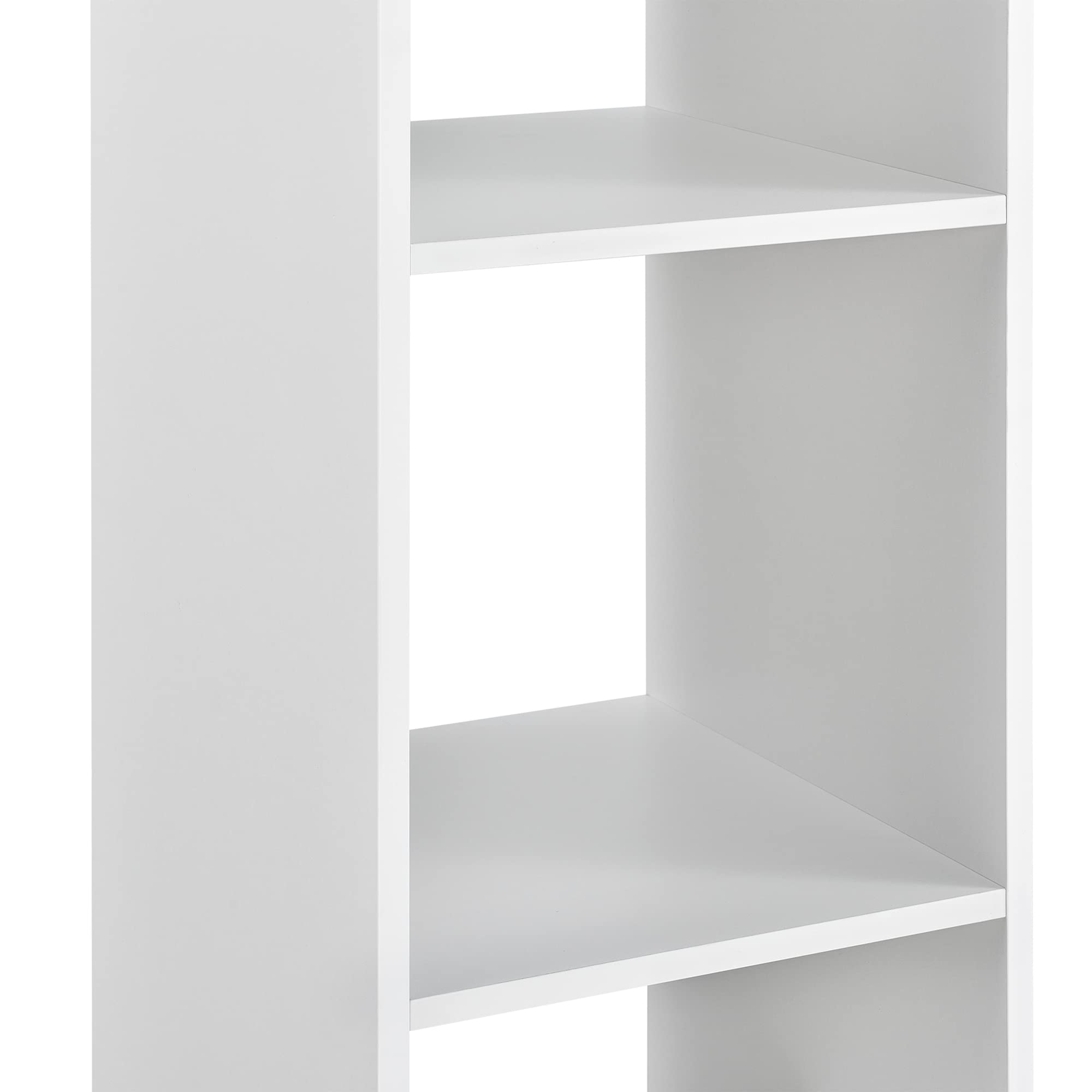 [en.casa] Tavolo Alto da Bar a 3 Ripiani Portabottiglie Tavolo Bistrot da Cocktail con Piano Quadrato per Sala da Pranzo Cucina Cucinotto 70x70x110 cm - Bianco