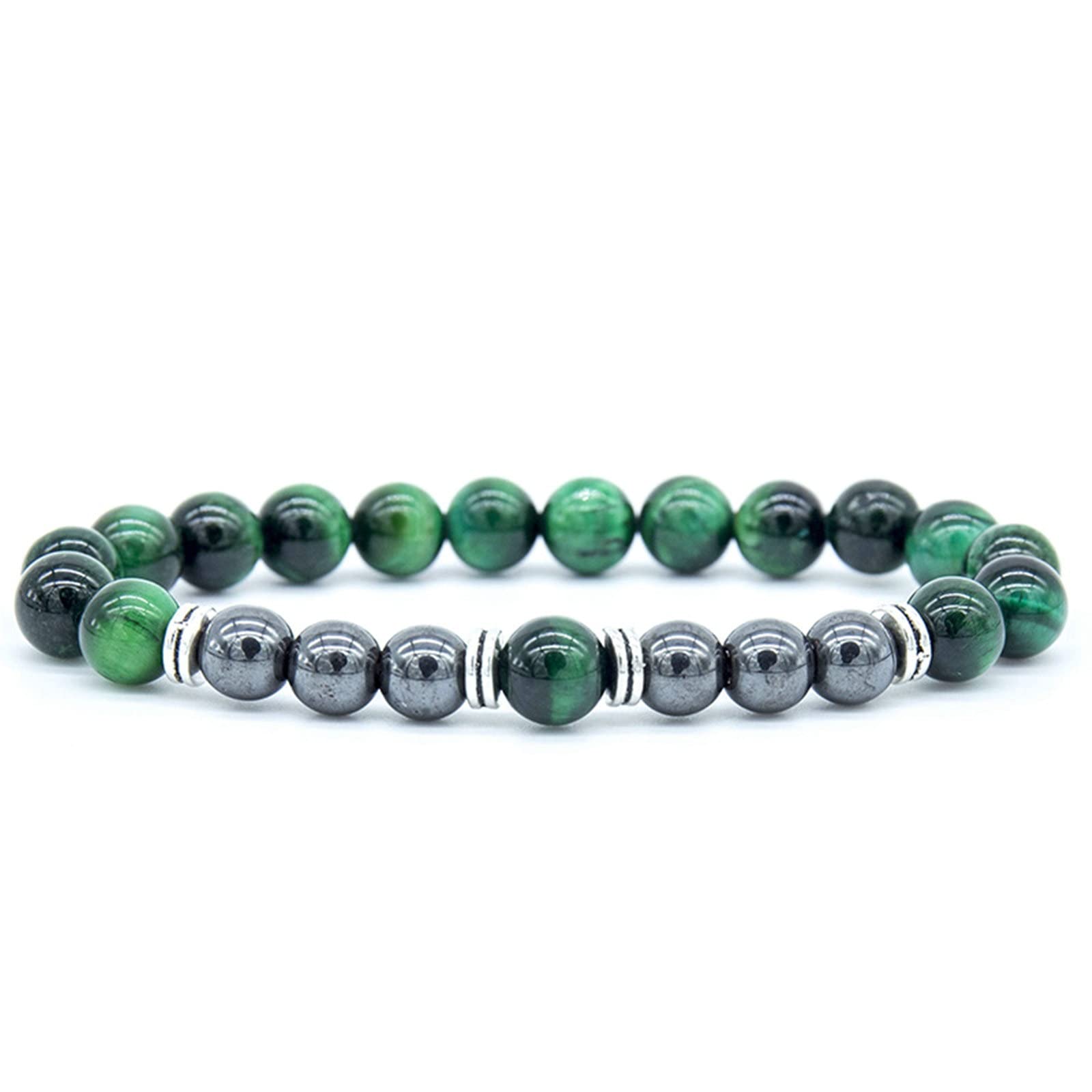 OwKay Armband mit ätherischen Ölen für Herren, 8 mm, Yoga-Perlen, elastisches Armband, 21,5 cm