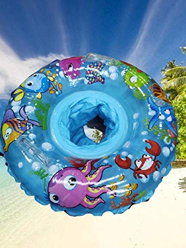 Boia Com Fralda Infantil Baby Float Inflável Para Bebês Minha Primeira Boia com Fralda cor azul meni