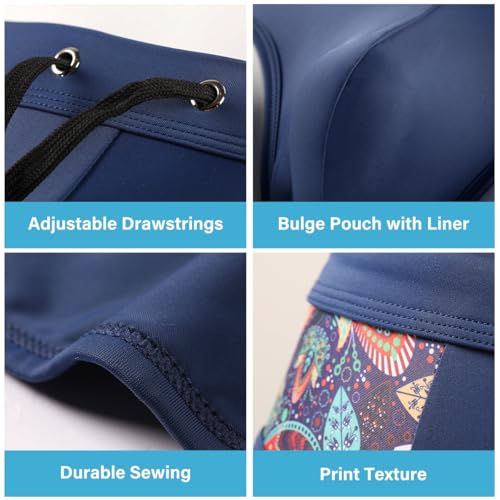 Arjen Kroos Men's Swimsuit Printed Swim Briefs Pattern Bikini Swimwear with Drawstrings and Lined Pouch2