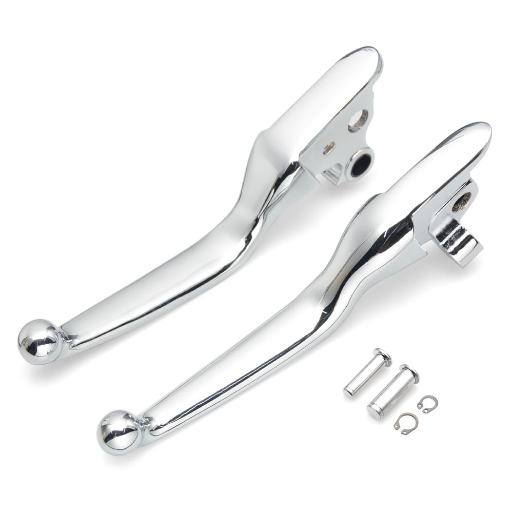 MOTORFISH Hand Control Lever Brake Clutch Levers Compatible with Harley Touring Electra Glide, Road Glide,Street Glide, Road King 2008-2013 (Chrome)
