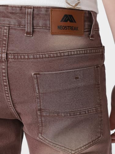 Image of Neostreak Men's Regular Fit Heavy Washed Jeans Stretchable