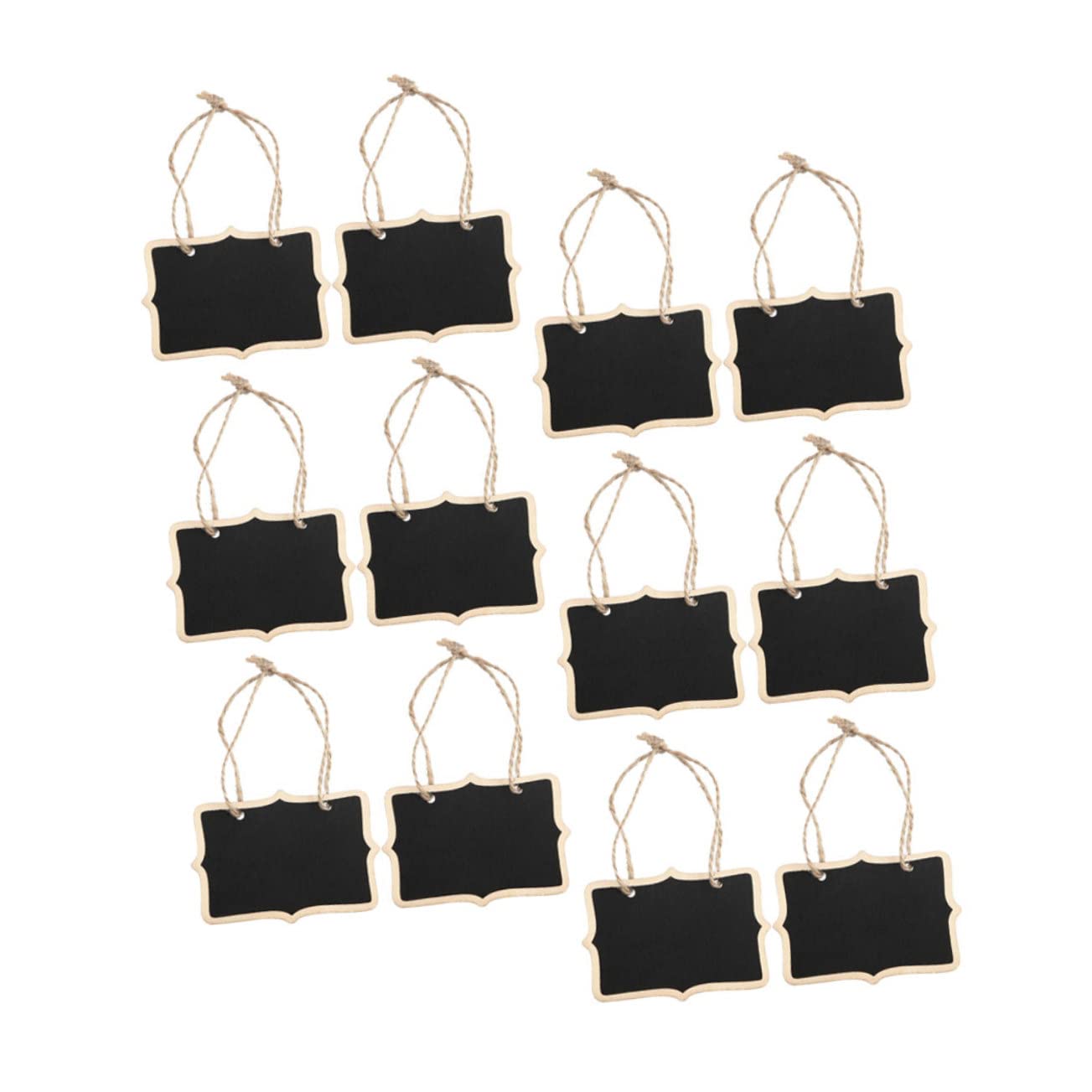 OFFSCH 12Pcs Chalkboards Hanging Message Decor Signs for Note Writing for Home Parties and Smooth Erasable Surface for Adults