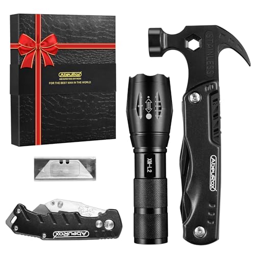 Multitool Pocket Knife, Hammer, Tactical Flashlight (BEST MAN EVER)