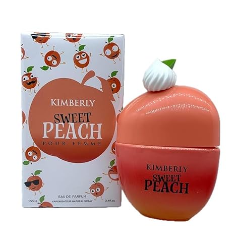 Kimberly Sweet Peach For Women Eau de Parfum Natural Spray, Peach Fragrance 3.4 Fl Oz