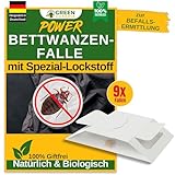 Bettwanzen Falle mit Spezial-Lockstoff - 9x Bettwanzen Fallen - umweltfreundlich...