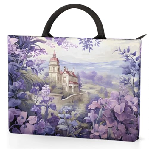 Flower Castle Watercolour Laptop Sleeve with Handle Waterproof Computer Carrying Case3