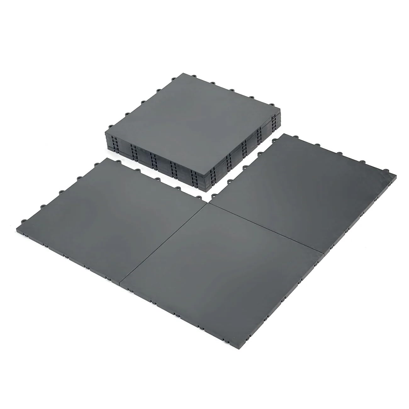 15 Green Tiles - High Durability Colored Flooring Tiles - Interlocking Versatile Training Surface - Roller Skate Derby Indoor&Outdoor, Dance Floor Tiles, Basketball Tiles, Sports Floor