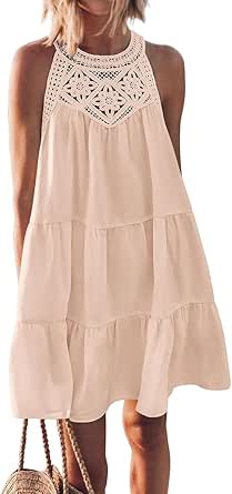 Petalum - Vestito Da Spiaggia, Estivo, Senza Maniche, Con Spalline, Da - Foto 5