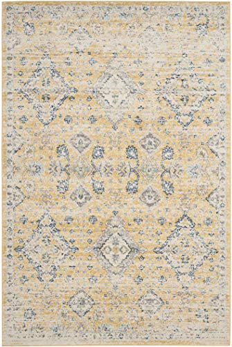 Safavieh Evoke Collection 5'1" X 7'6" Gold / Ivory Evk224B Boho Oriental Non-Shedding Living Room Bedroom Area Rug #TOP2
