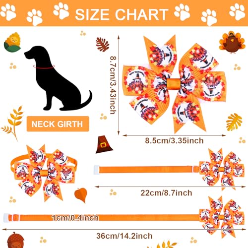 80 Piezas Corbatas de Collar para Perros de Acción de Gracias miniatura 3